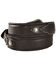 Image #2 - Nocona Men's Top Hand Lace Edge Concho Western Belt, Black, hi-res