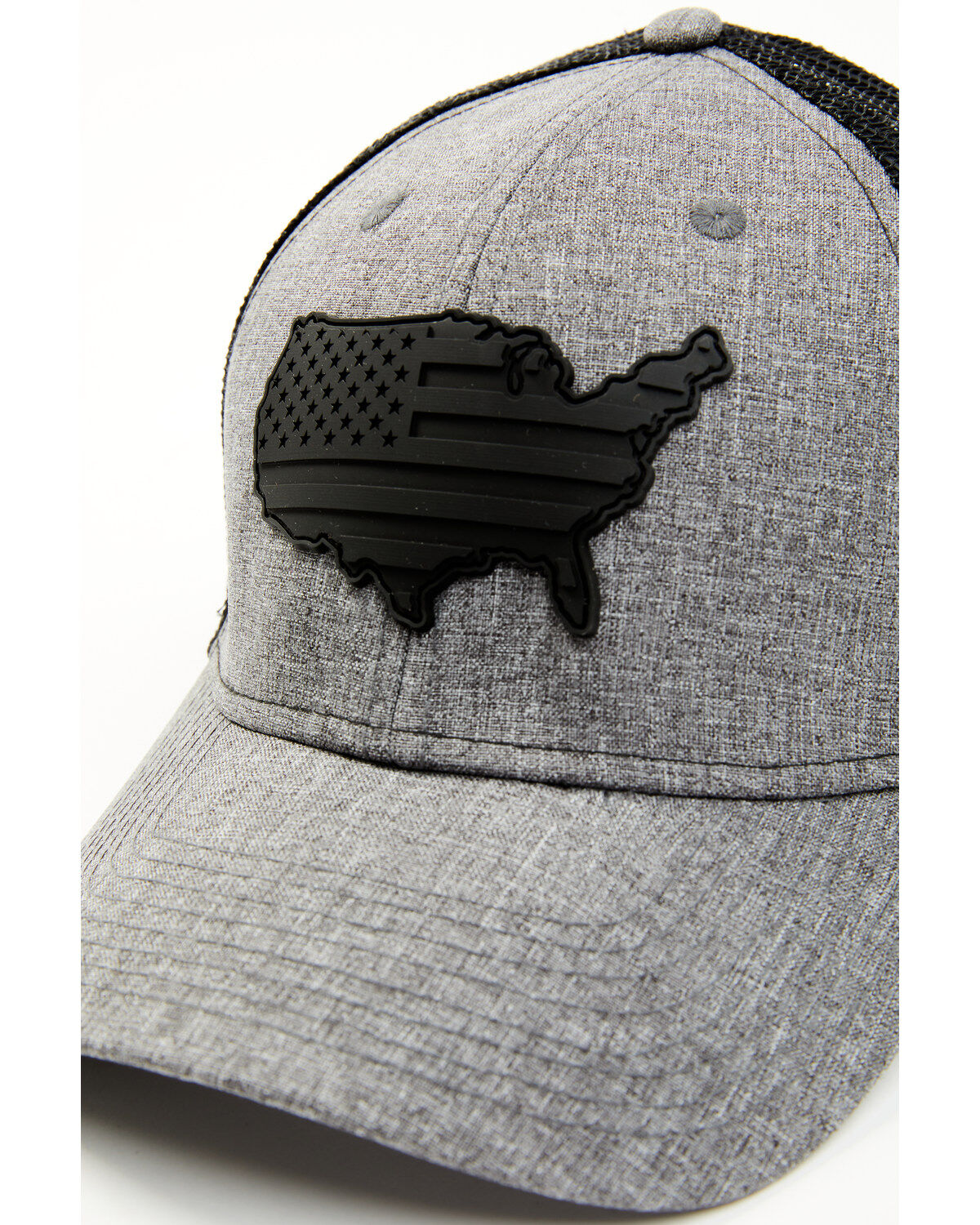 Image #2 - Howitzer Men's USA Patch Ball Cap, Heather Grey, hi-res