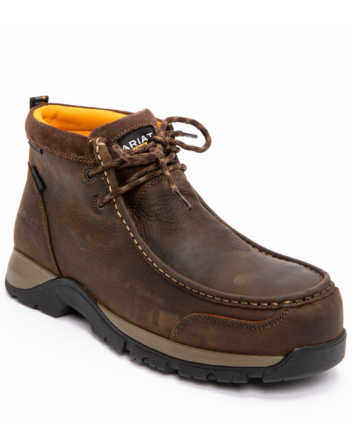 Image #1 - Ariat Men's Waterproof Edge LTE Moc Boots - Composite Toe, Dark Brown, hi-res
