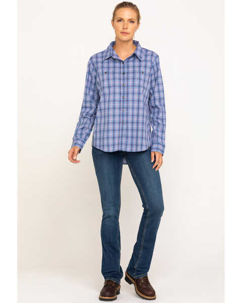 Image #6 - Wrangler Riggs Women's Plaid Long Sleeve Work Shirt  , , hi-res