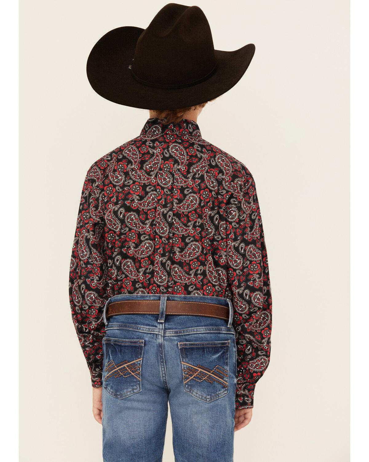 Image #4 - Cinch Boys' Paisley Print Long Sleeve Button-Down Western Shirt, , hi-res