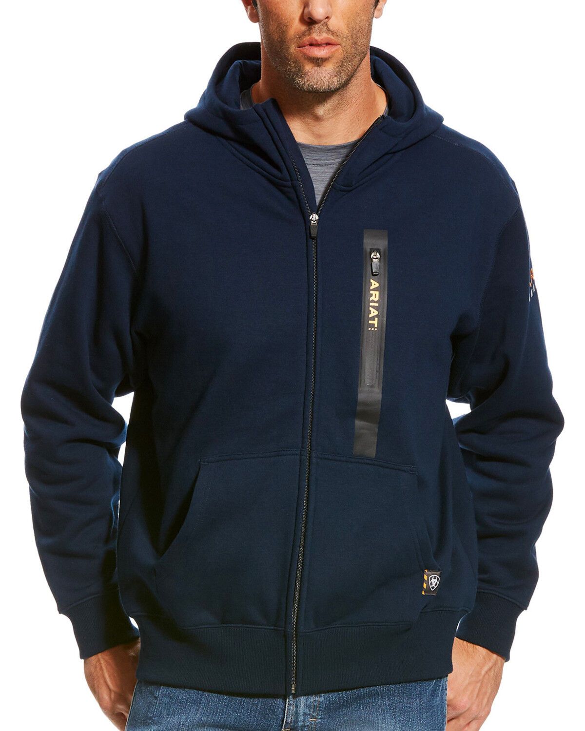 Image #1 - Ariat Men's Rebar Full Zip Hooded Work Sweatshirt, , hi-res