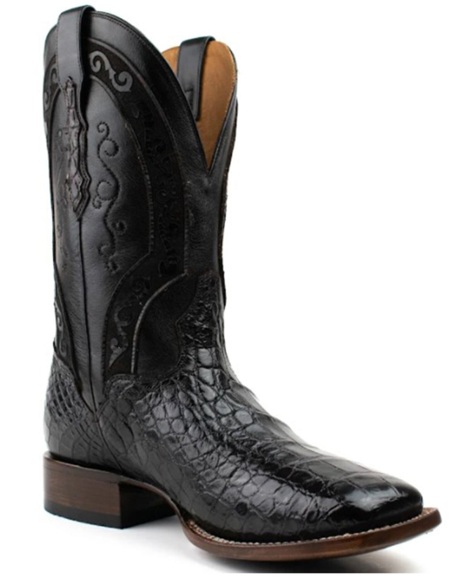 Product Name El Dorado Men s American Alligator Exotic Western Boots Broad Square Toe