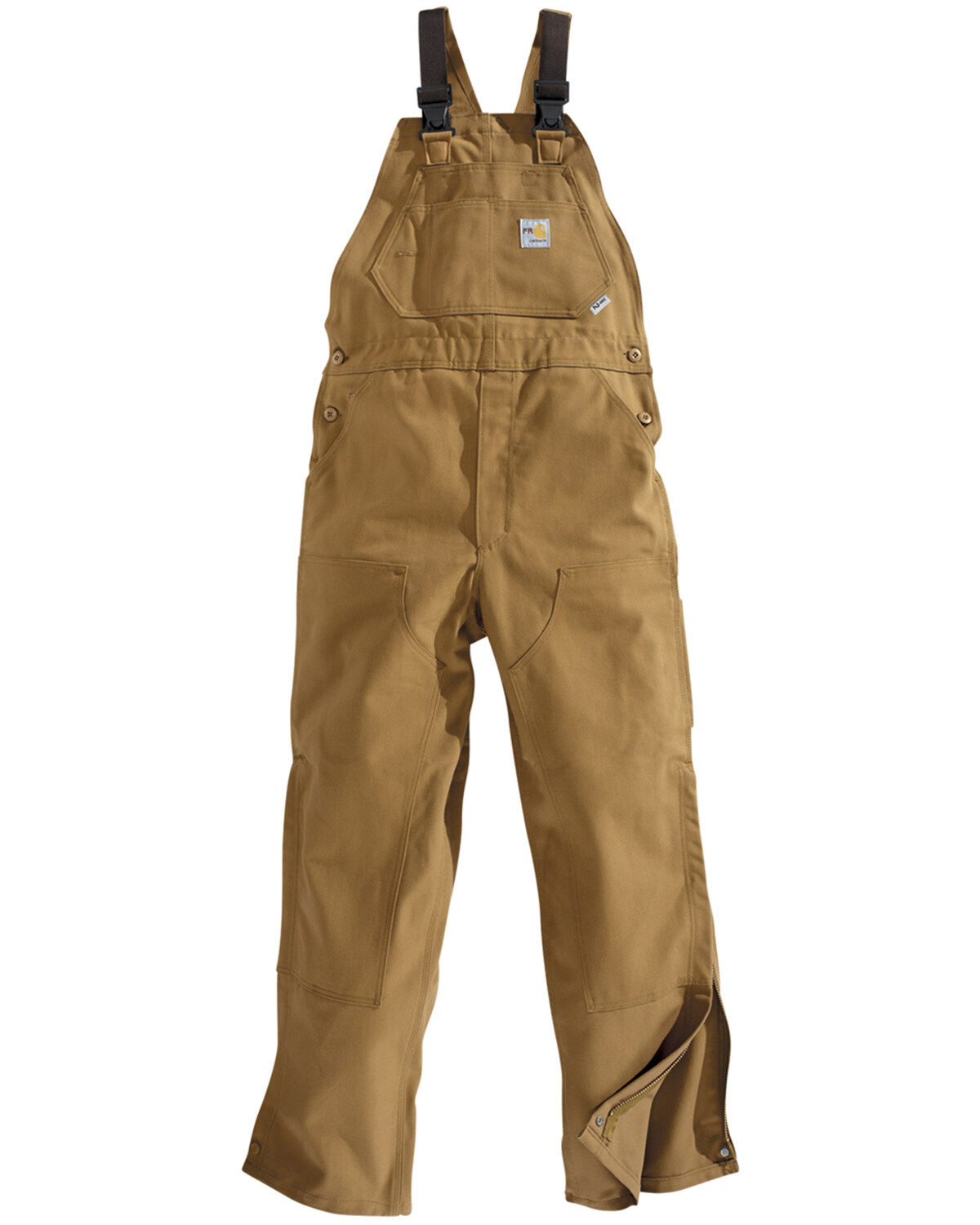 Image #5 - Carhartt Men's FR Duck Bib Overalls, Carhartt Brown, hi-res