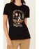Image #3 - Troll Co Women's Rose Short Sleeve Graphic Tee, Black, hi-res