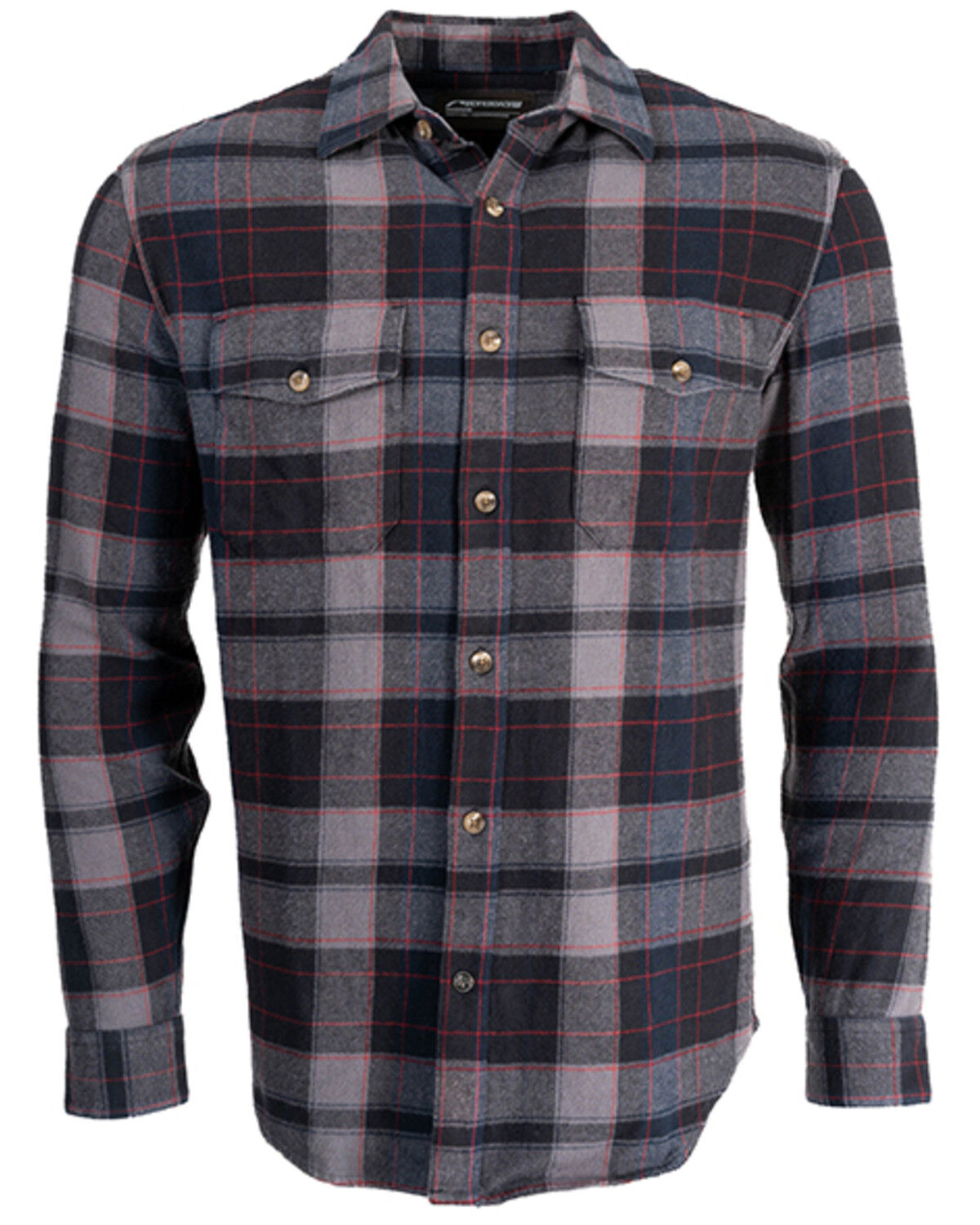 Image #1 - Mountain Khakis Men's Gatlin Plaid Print Long Sleeve Button-Down Flannel Shirt, Black, hi-res