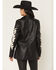 Image #4 - Rock & Roll Denim Women's Two Tone Western Pleather Blazer, Black, hi-res