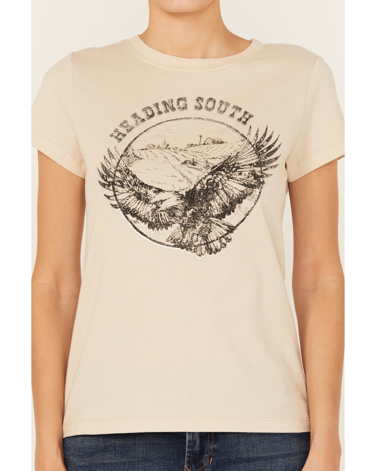 Image #3 - Shyanne Women's Heading South Short Sleeve Graphic Tee, Natural, hi-res