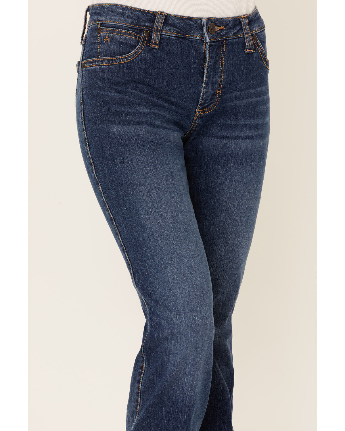 Image #2 - Wrangler Women's Aura Jennifer Dark Wash Bootcut Jeans, Blue, hi-res