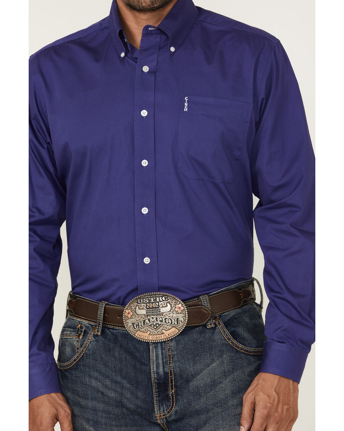 Product Name:  Cinch Men's Solid Long Sleeve Button-Down Western Shirt