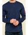 Image #4 - Hawx Men's Navy Sleeve Logo Long Sleeve Work T-Shirt - Tall , Navy, hi-res