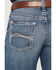 Image #4 - Ariat Men's M4 Logan Medium Wash Relaxed Straight Denim Jeans, Medium Wash, hi-res