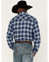 Image #4 - Wrangler Retro Men's Plaid Print Long Sleeve Snap Western Flannel Shirt , Blue, hi-res