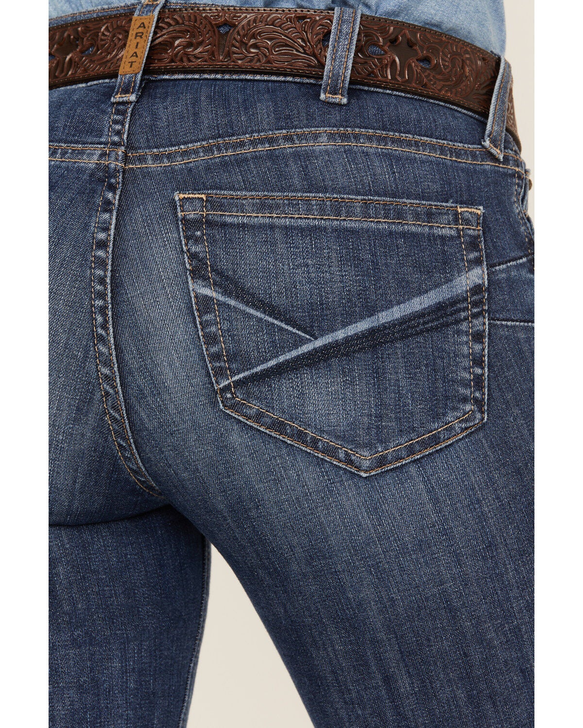 Image #4 - Ariat Women's R.E.A.L Perfect Rise Leila Bootcut Stretch Jeans, , hi-res