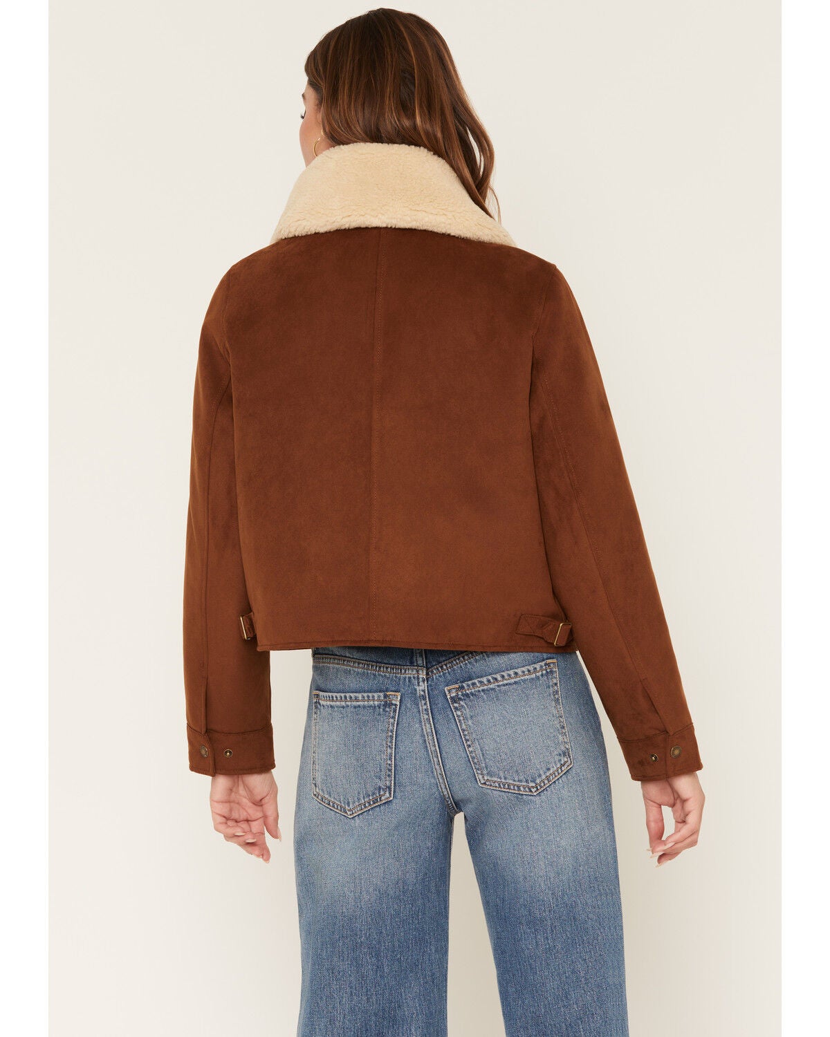 Image #4 - Levi's Women's Maple Sherpa Collar Barn Jacket, Medium Brown, hi-res