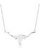 Image #1 - Montana Silversmiths Women's Out West Longhorn Necklace, Silver, hi-res