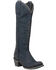 Image #1 - Lane Women's Plane Jane Western Tall Boots - Round Toe, Navy, hi-res