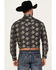 Image #4 - Rock & Roll Denim Men's Vintage 46 Paisley Print Long Sleeve Snap Western Shirt, Charcoal, hi-res