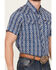 Image #3 - Panhandle Men's Southwestern Print Short Sleeve Snap Performance Western Shirt, , hi-res