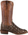 Image #2 - Lucchese Handmade Chocolate Brown Brooks Pirarucu Cowboy Boots - Square Toe , , hi-res