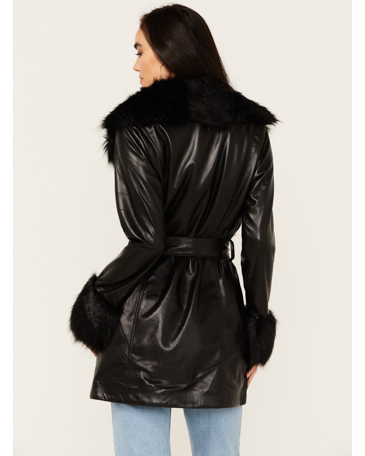 Image #5 - Show Me Your Mumu Women's Faux Leather and Fur Penny Lane Coat , , hi-res
