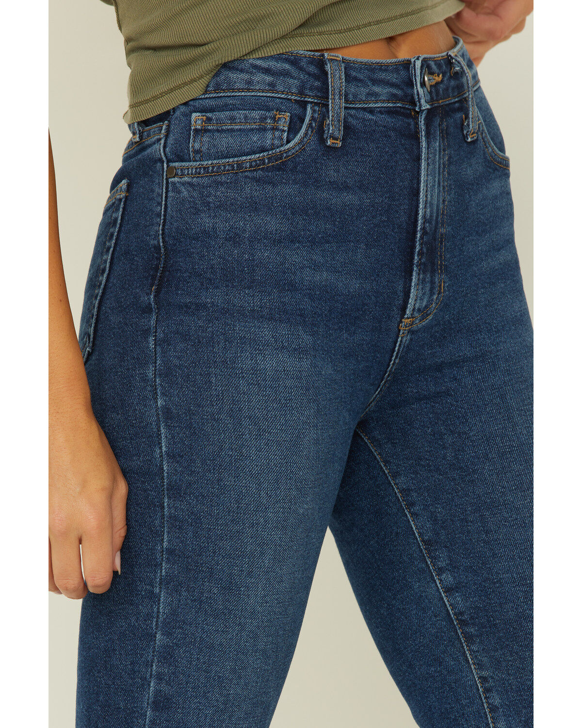 Image #2 - Just Black Denim Women's Denim Dark Wash Kick Flare Jeans, Dark Wash, hi-res