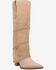 Image #1 - Dingo Women's Texani Studded Tall Western Boots - Snip Toe, Sand, hi-res
