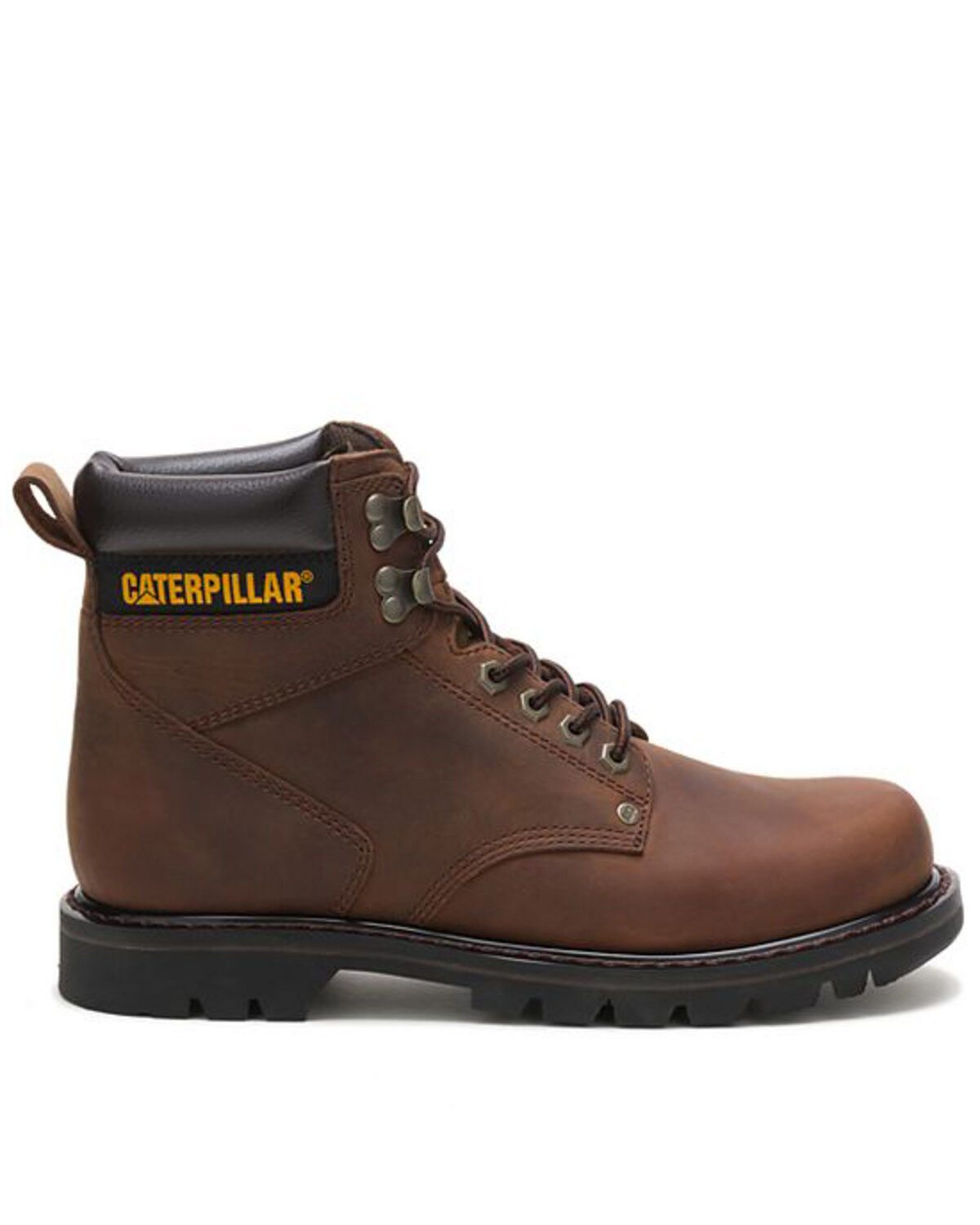 Image #2 - CAT Men's Second Shift Work Boots, Dark Brown, hi-res