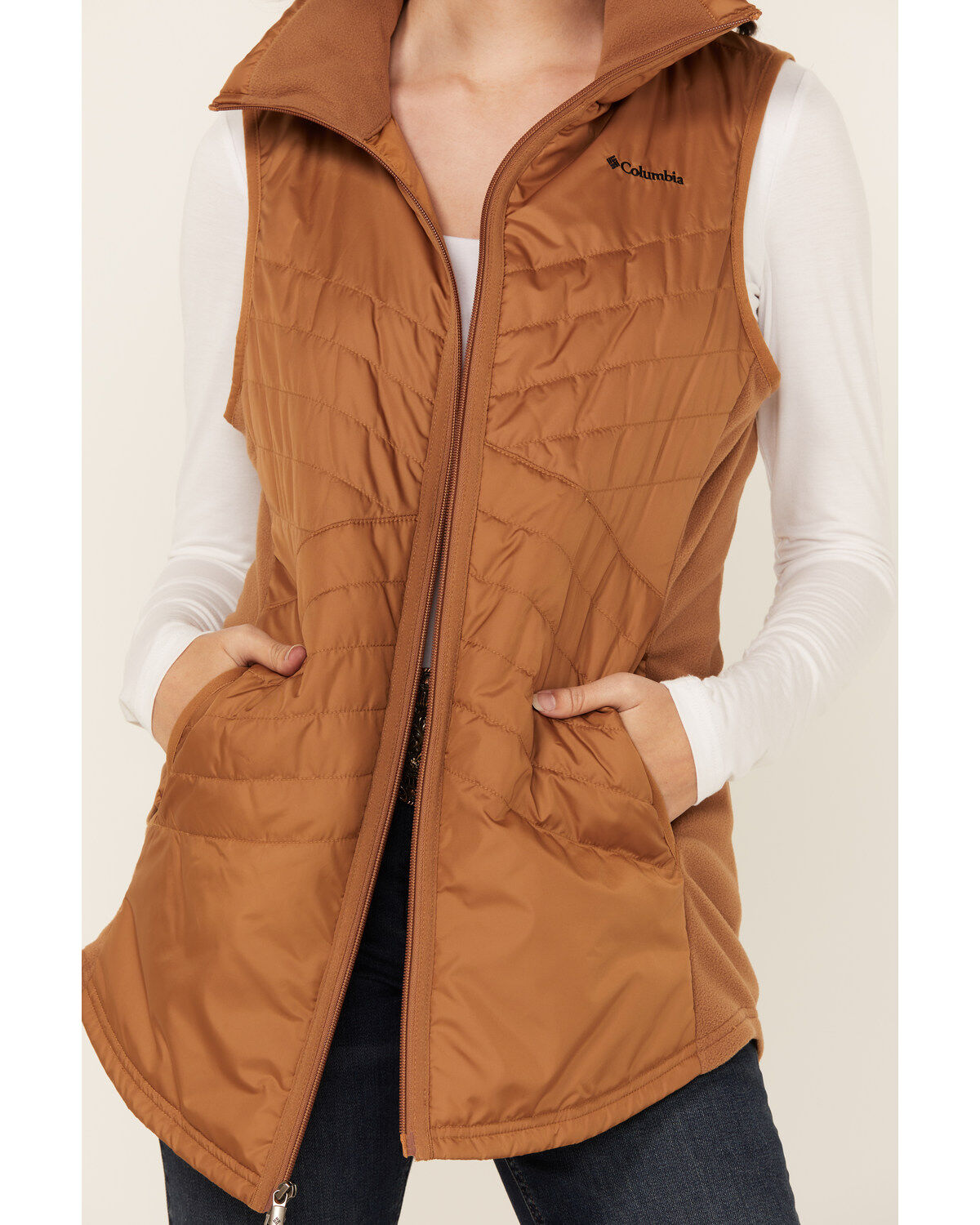 Image #3 - Columbia Women's Mix It Around Long Vest, Camel, hi-res