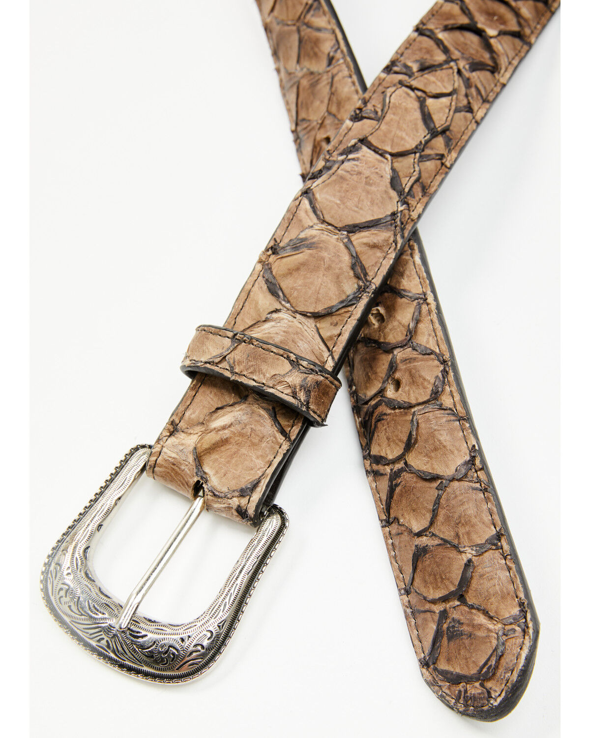 Image #2 - Cody James Men's Walker Exotic Pirarucu Belt, Brown, hi-res