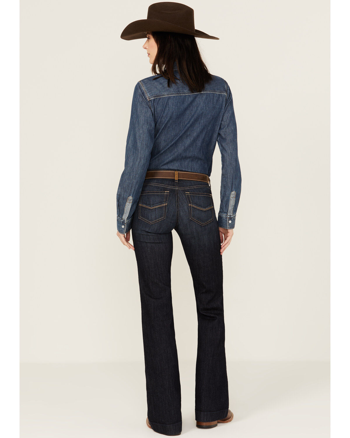 Product Name:  Ariat Women's R.E.A.L. Dark Wash Ophelia Prefect Rise Trouser Denim Jeans
