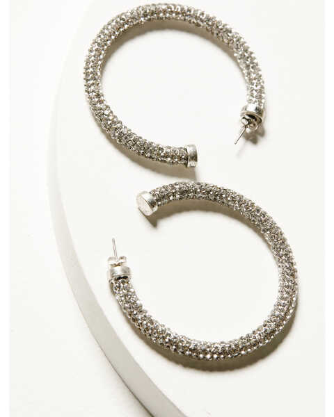Idyllwind Women's Avalon Silver Hoop Earrings, Silver, hi-res