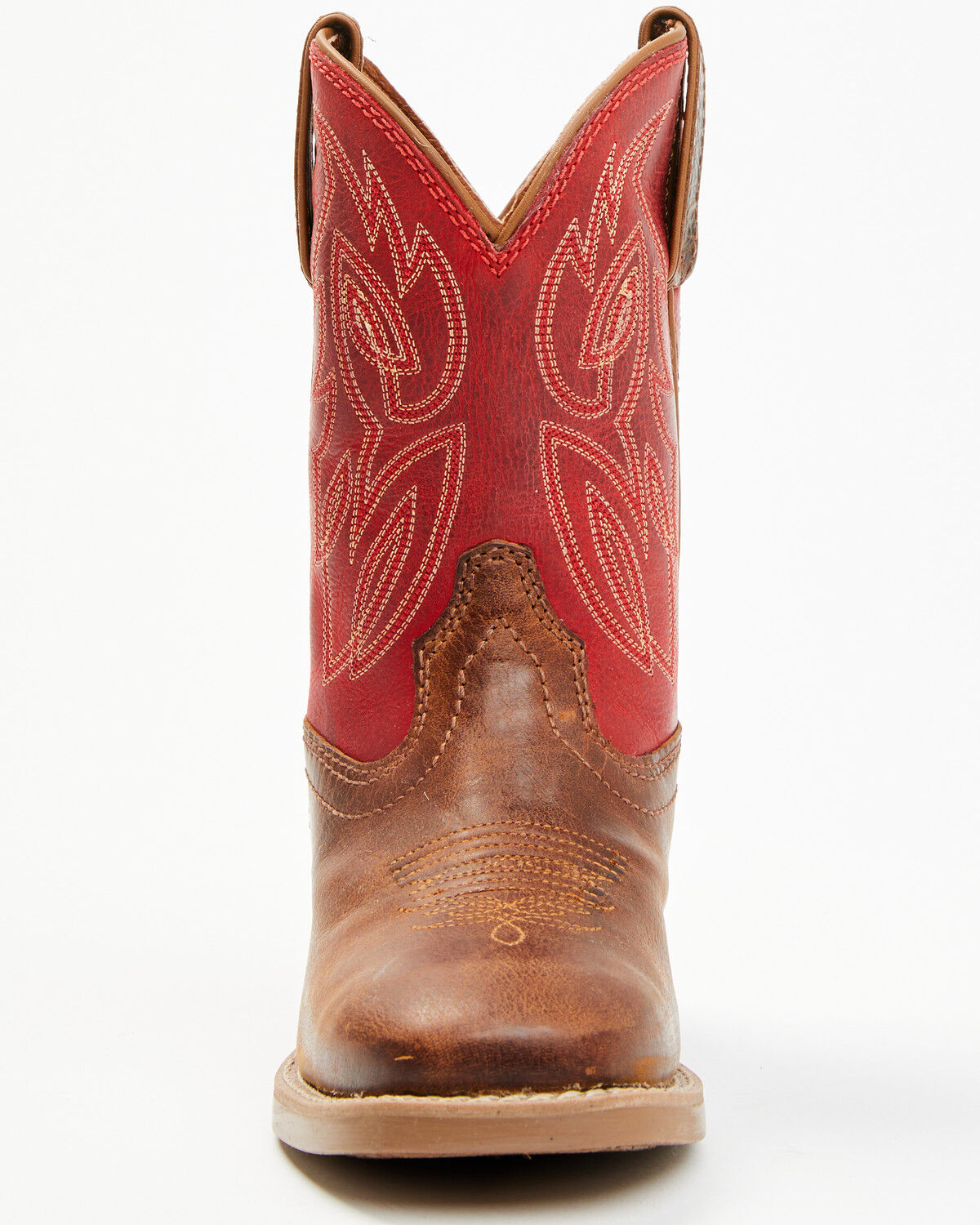 Image #4 - Justin Boys' Canter Western Boots - Square Toe, Cognac, hi-res