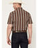 Image #4 - Ferrell Men's Tucker Tek Striped Short Sleeve Pearl Snap Stretch Western Shirt, Brown, hi-res