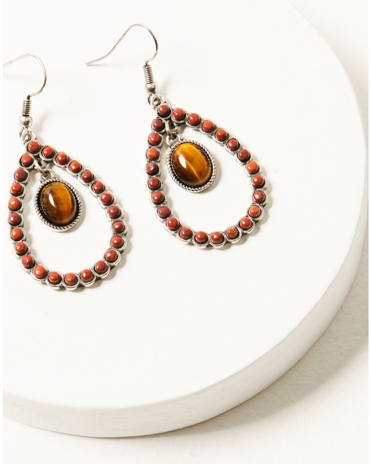 Shyanne Women's Mystic Valley Teardrop Earrings, Brown, hi-res