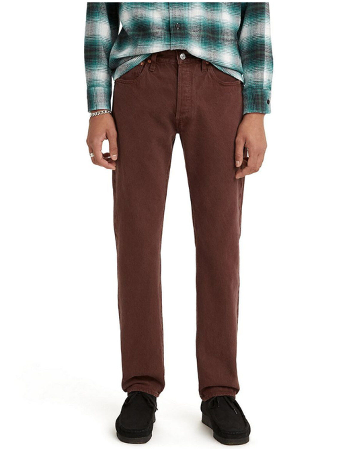 Image #1 - Levi's Men's Mahogany 501 Regular Straight Leg Jeans, Mahogany, hi-res