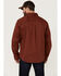 Image #5 - Brothers and Sons Men's Weathered Twill Solid Long Sleeve Button-Down Western Shirt, Red, hi-res