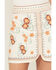 Image #2 - Rock & Roll Denim Women's Floral Print Studded Mini Skirt, Cream, hi-res