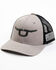 Image #1 - RopeSmart Men's Gray Steerhead Logo Mesh-Back Ball Cap , Grey, hi-res