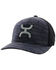 Image #1 - Hooey Men's Embroidered Logo FlexFit Trucker Cap, Navy, hi-res