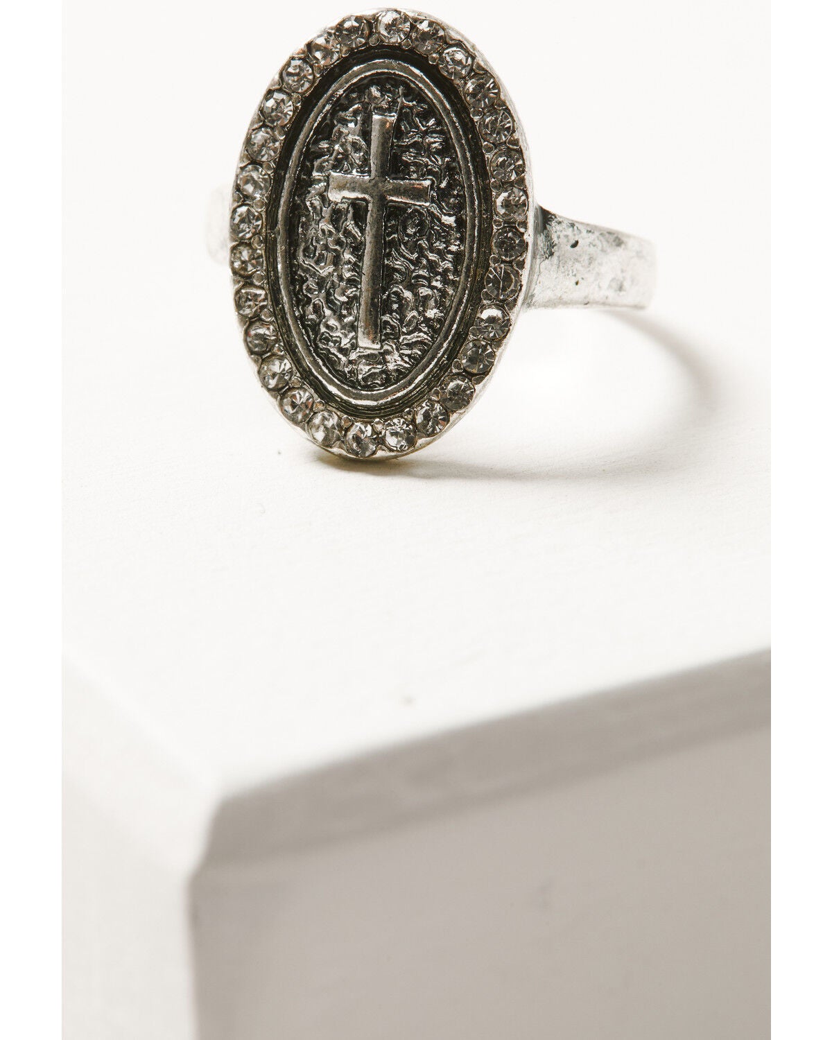 Image #4 - Shyanne Women's Cross And Boot Ring Set - 4 Piece, Silver, hi-res