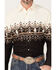 Panhandle Men's Southwestern Border Long Sleeve Snap Shirt, Natural, hi-res