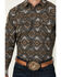 Image #3 - Cody James Men's Legends Southwestern Print Long Sleeve Western Shirt, Navy, hi-res
