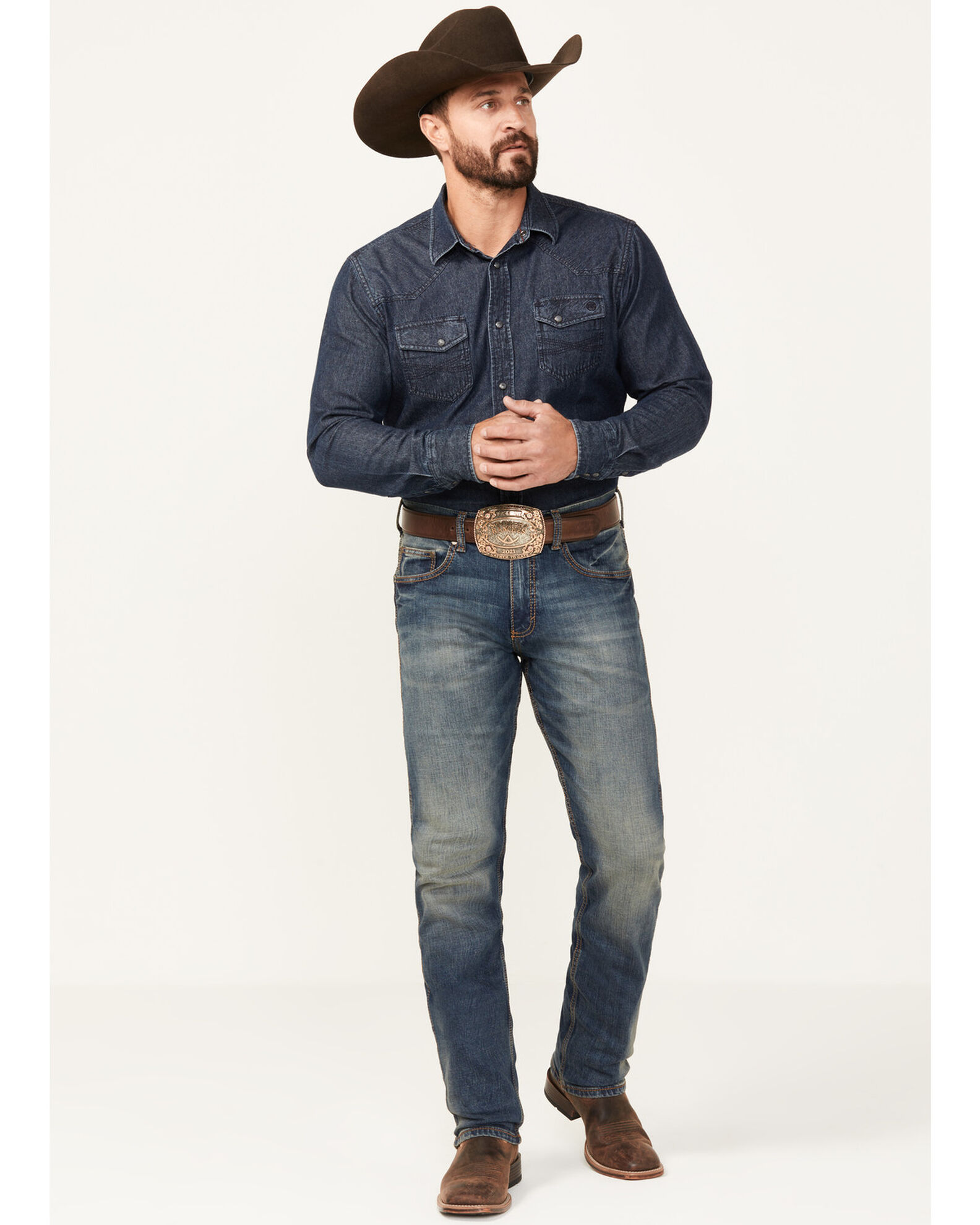 Image #2 - Wrangler Retro Men's Limited Edition Slim Straight Jeans, Denim, hi-res