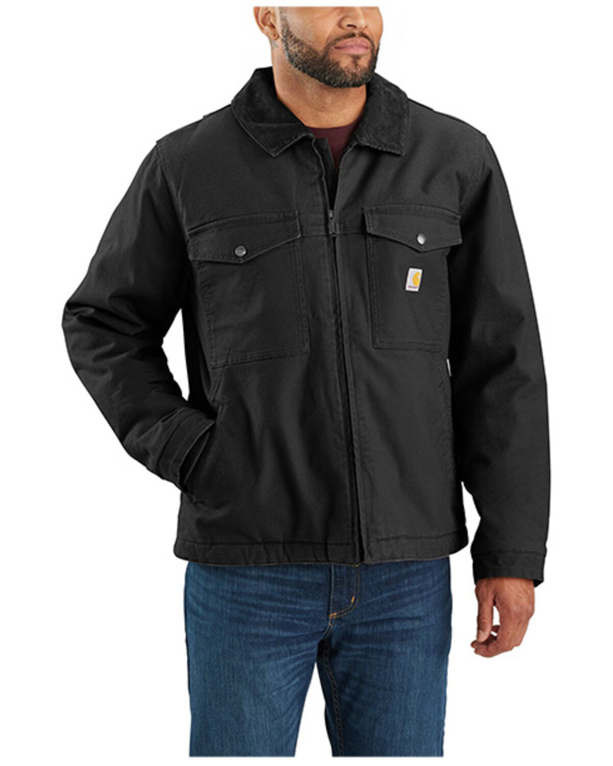 Image #1 - Carhartt Men's Montana Rugged Flex® Relaxed Fit Duck Insulated Work Jacket, Black, hi-res