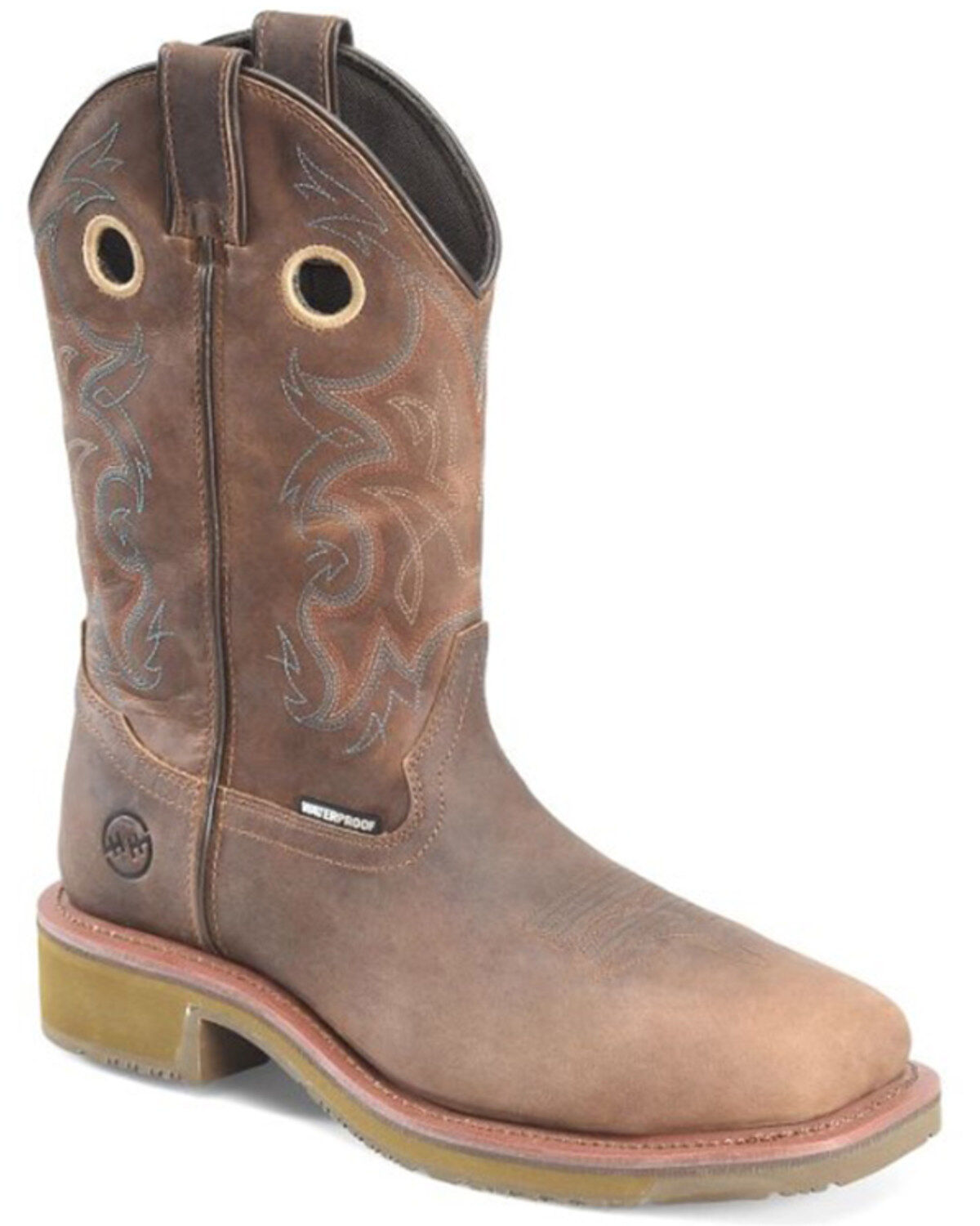 Image #1 - Double H Men's 12" Roy Western Waterproof Work Boots - Composite Toe, , hi-res