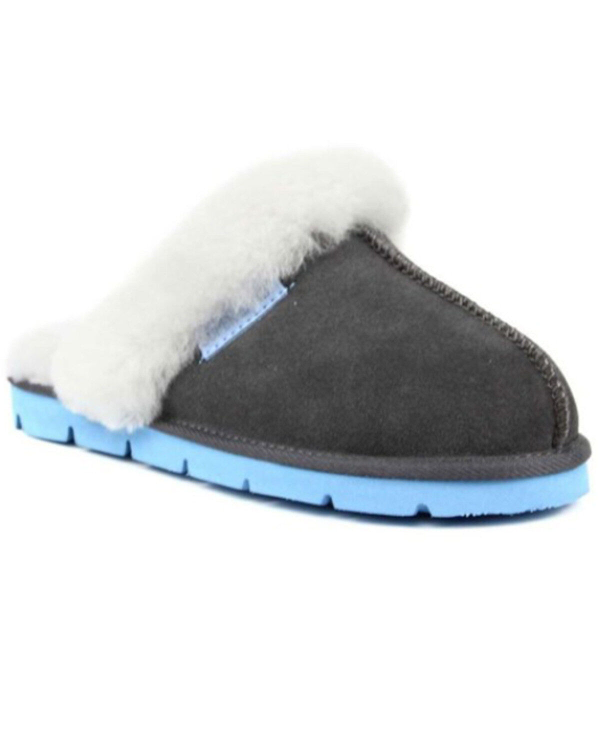 Image #1 - Superlamb Women's Onager Charcoal Suede Leather Casual Slip-On Mule, , hi-res