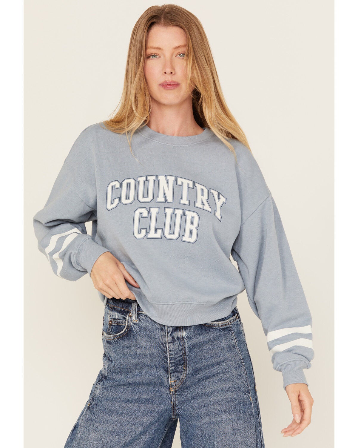 White Crow Women's Country Club Sweatshirt, Blue, hi-res