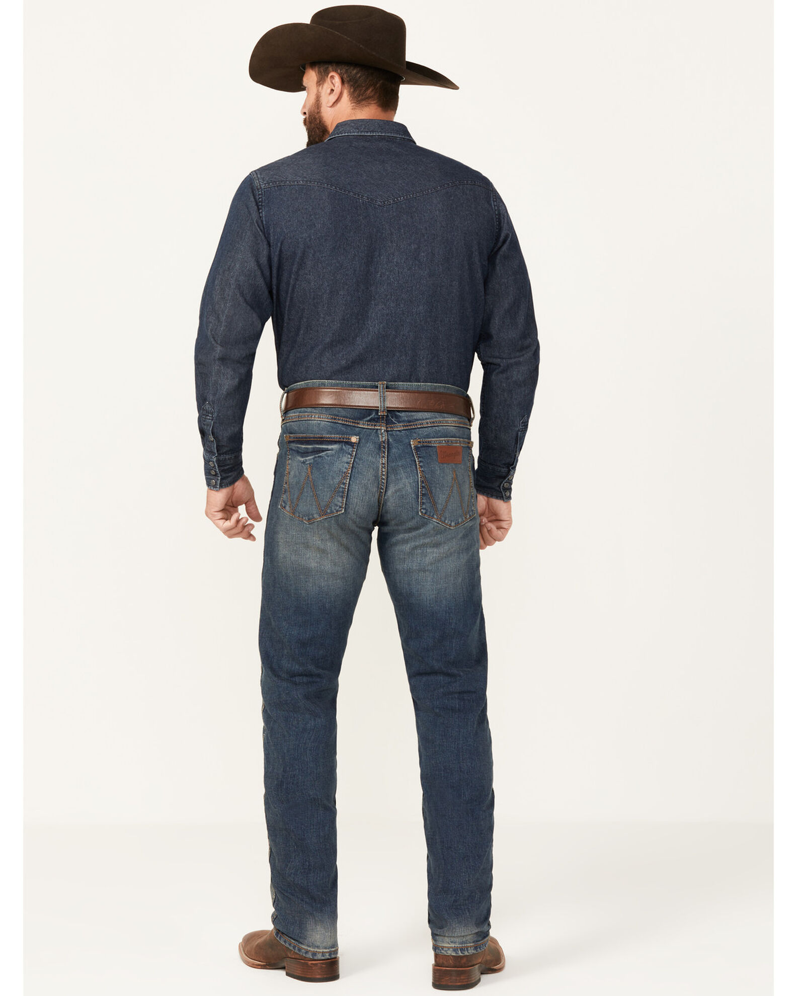 Image #6 - Wrangler Retro Men's Limited Edition Slim Straight Jeans, Denim, hi-res