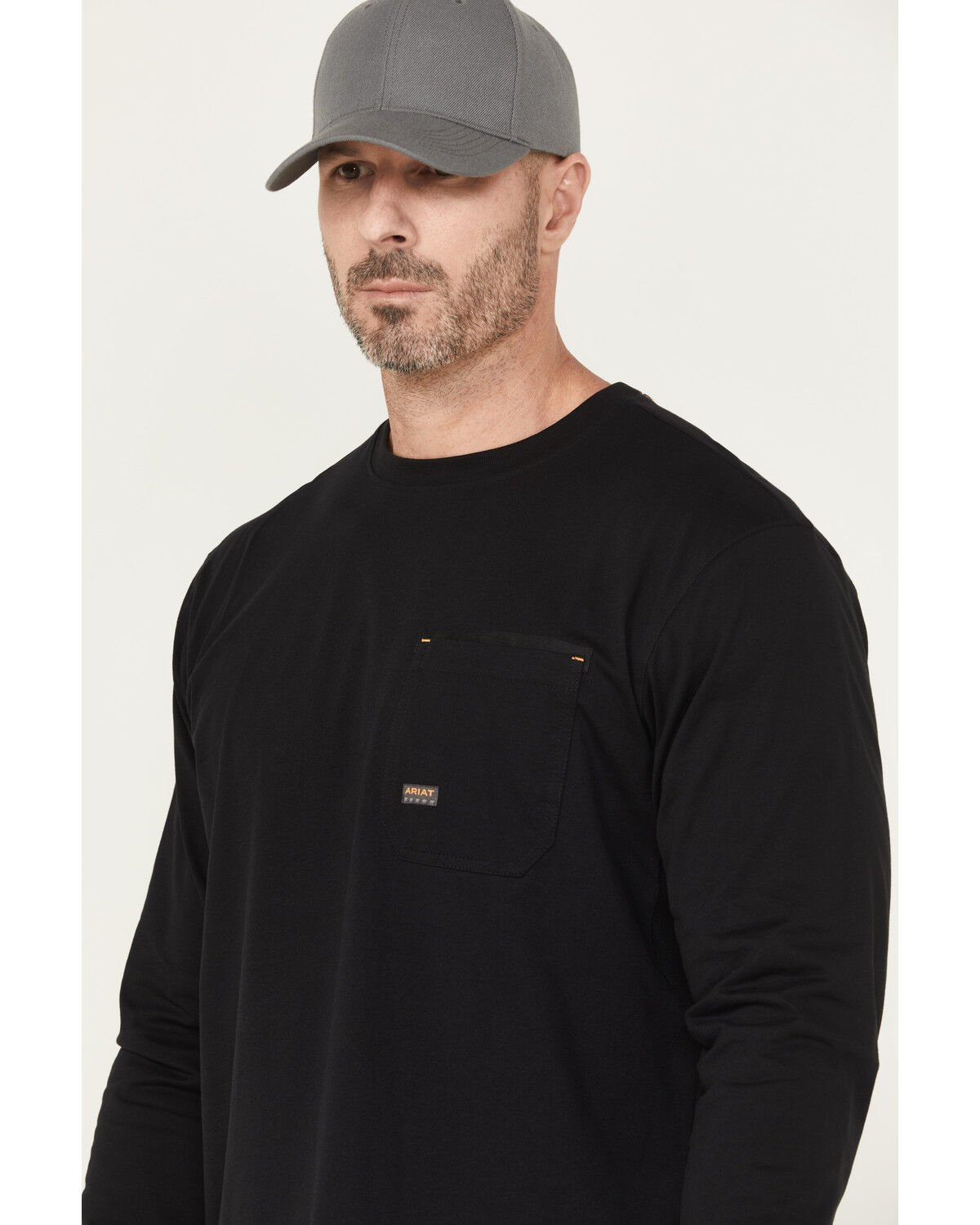 Image #3 - Ariat Men's Rebar Workman Born For This Long Sleeve Graphic T-Shirt, Black, hi-res